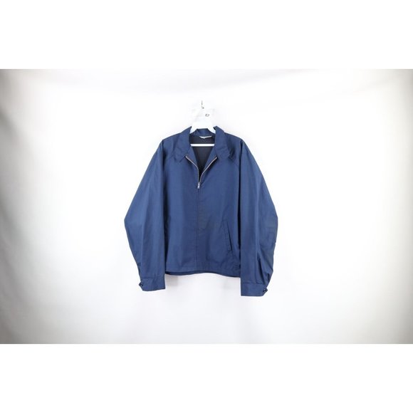 Vintage 60s Streetwear Mens 44 Distressed Full Zip Mechanic Bomber Jacket USA